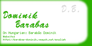 dominik barabas business card