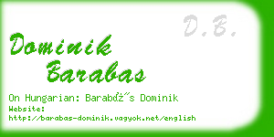 dominik barabas business card